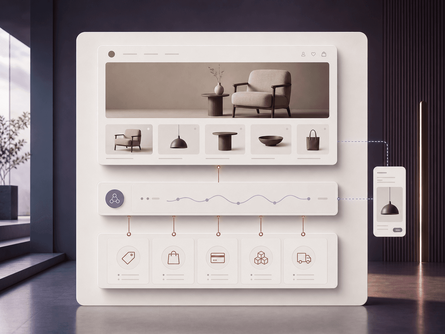 Headless E-Commerce mit entkoppeltem Storefront, Commerce-Logik und Vertriebskanälen