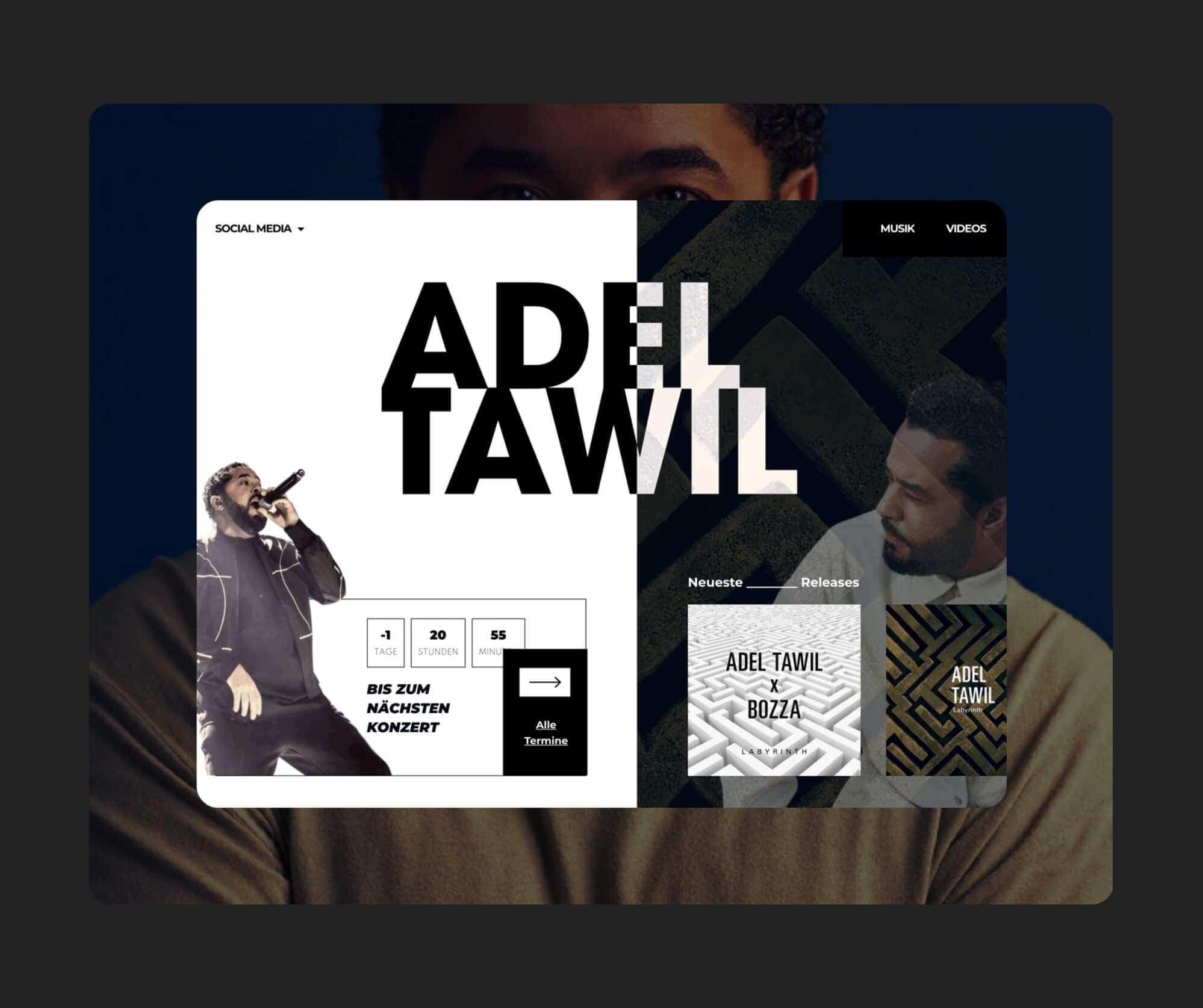 Adel Tawil - Musikbereich der Künstlerwebsite