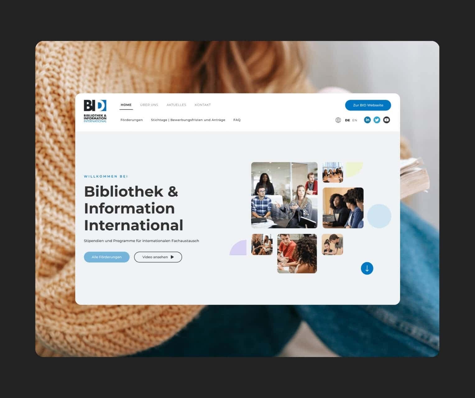 BI-International - Projektansicht mit Förderinformationen
