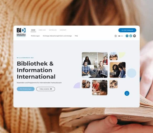 BI-International portfolio preview with funding platform and applications