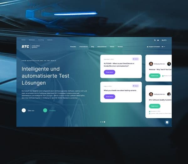 BTC Embedded Projektvorschau des Corporate Website Relaunchs