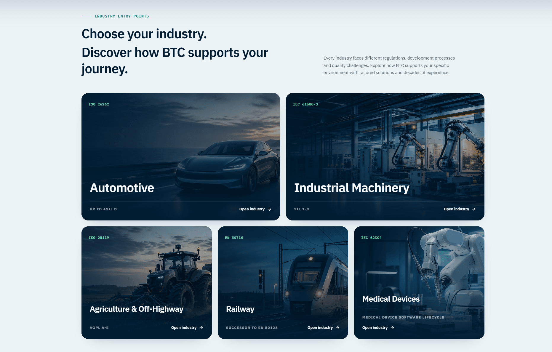 BTC Embedded Relaunch: Branchenübersicht für Automotive, Industrie und Medizintechnik