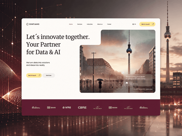 Contiamo Projektvorschau des Corporate Website Relaunchs