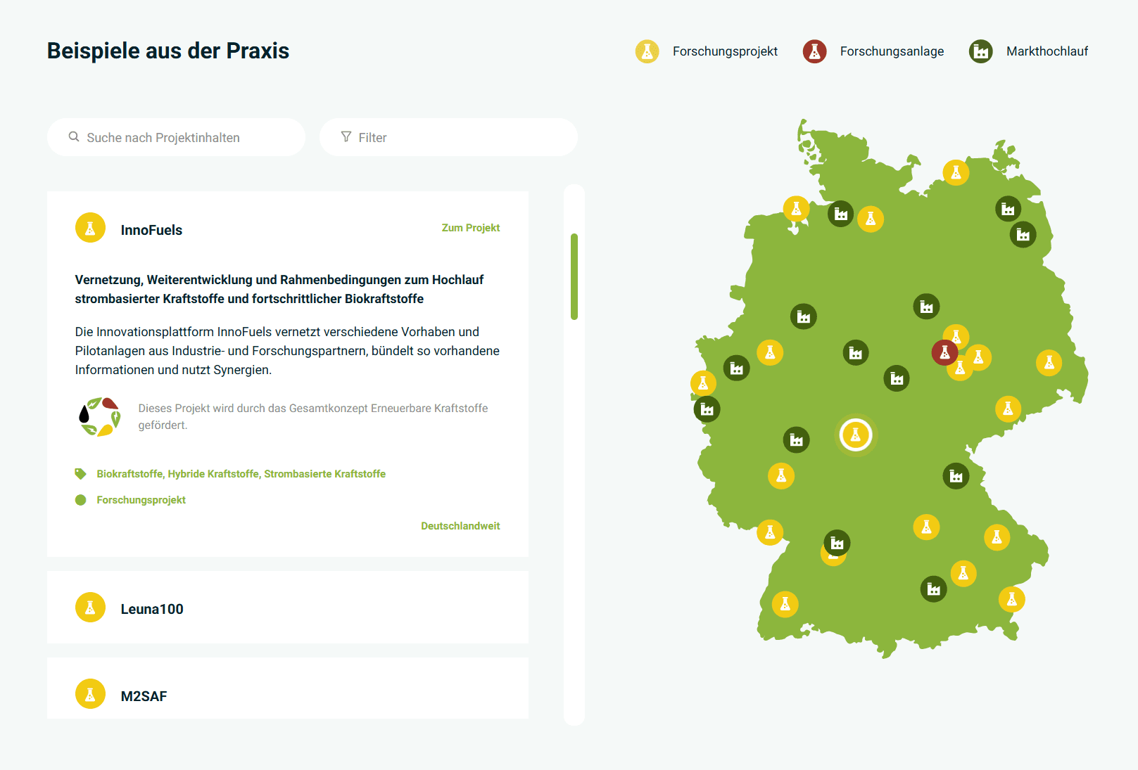 EKS by NOW - Website-Ansicht 1 zu erneuerbaren Kraftstoffen