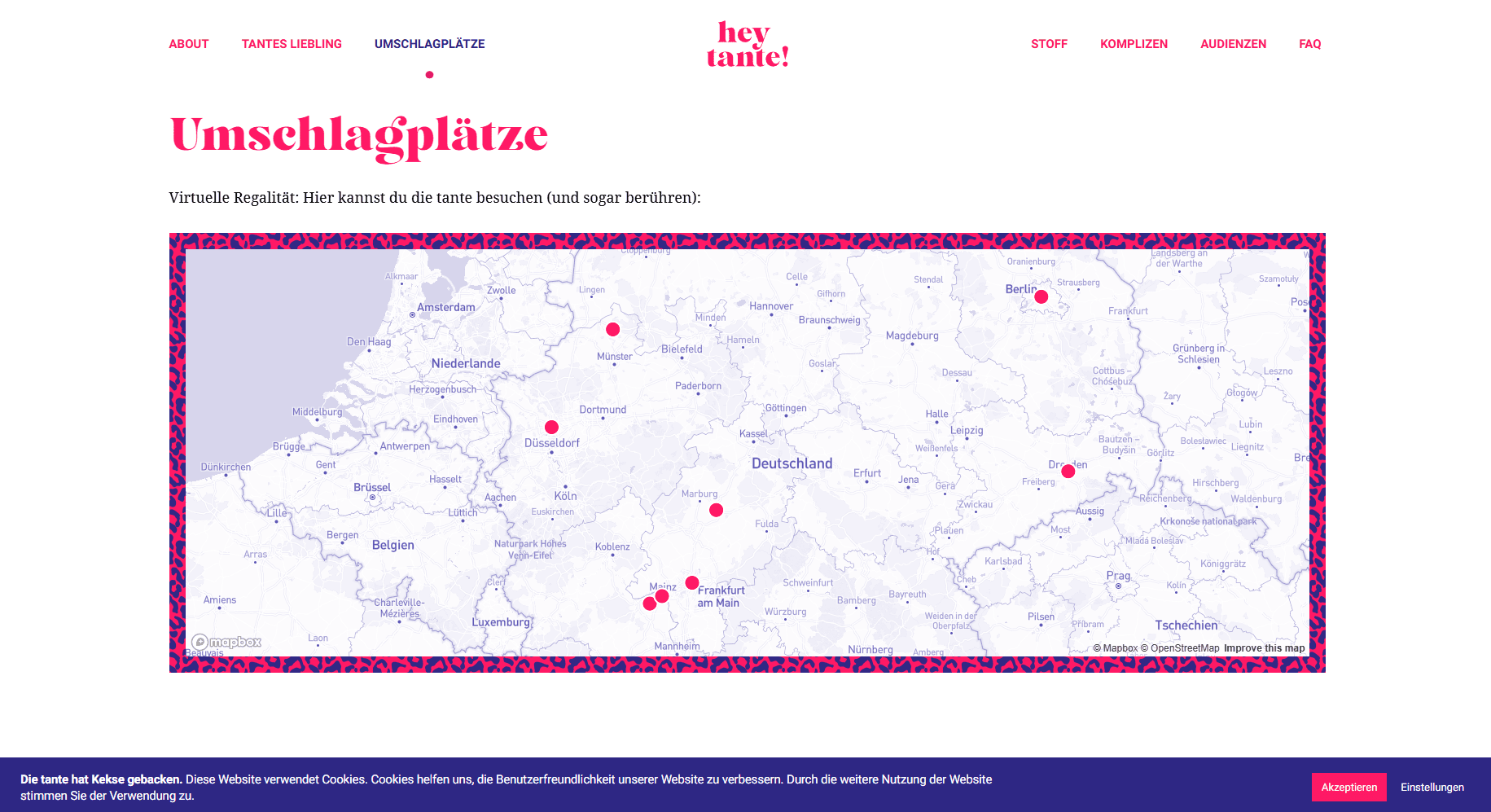 Hey Tante - Website-Ansicht 1 der Kampagnenseite