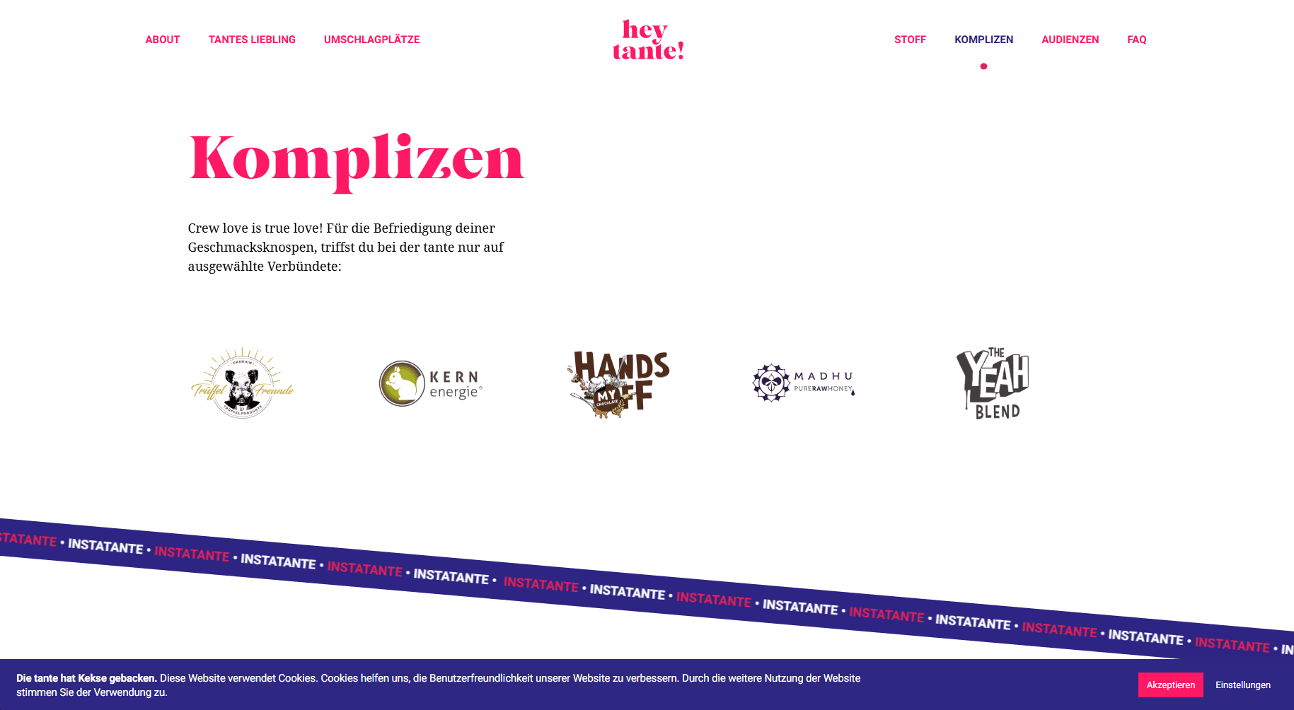 Hey Tante - Website-Ansicht 2 der Kampagnenseite