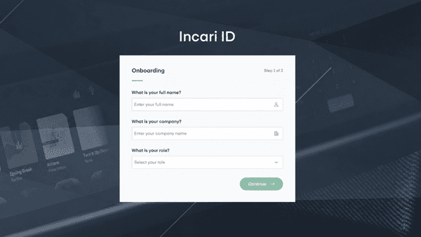 Incari custom onboarding portfolio preview of the platform