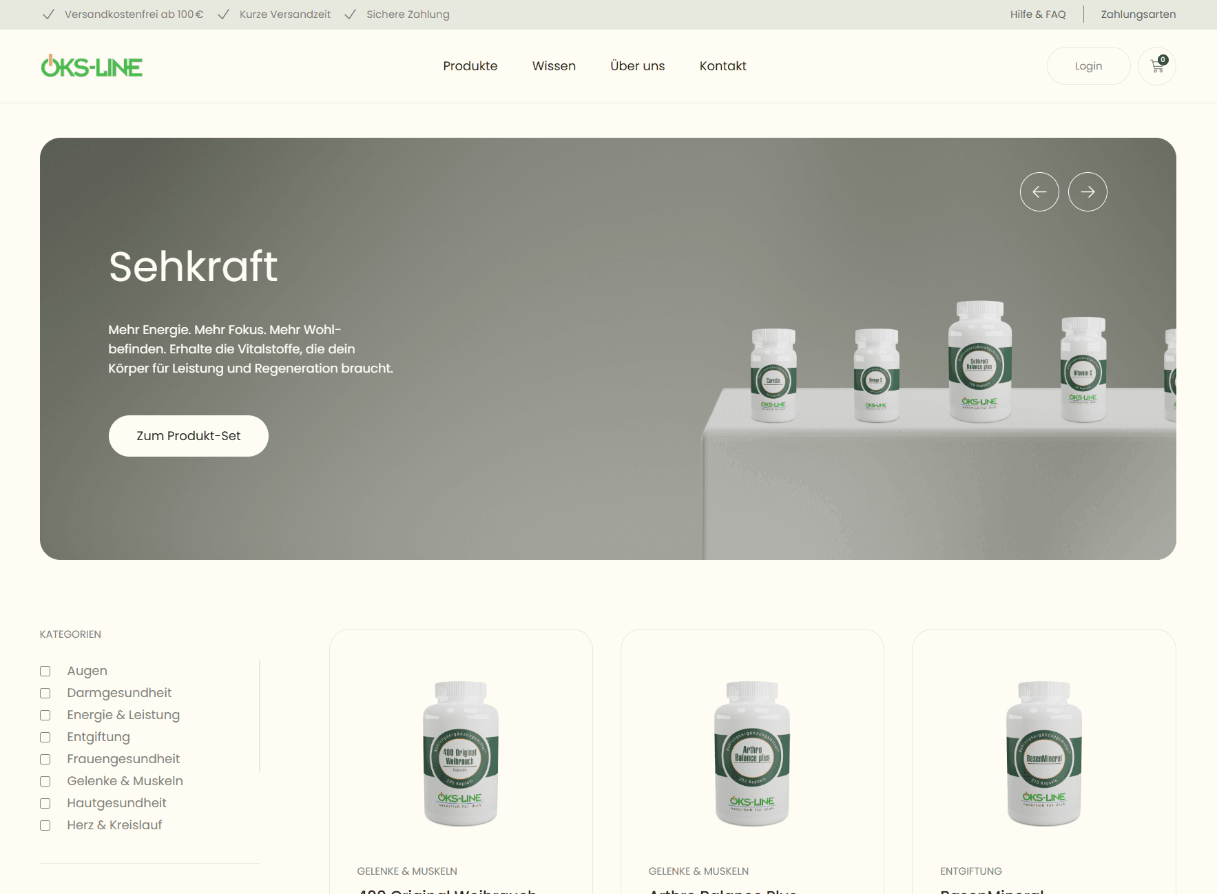 Öksline - Website-Ansicht 4 der Projektwebsite