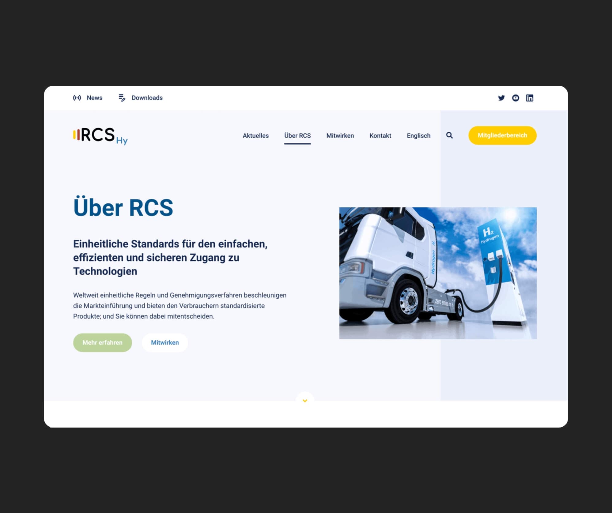 RCS by NOW - Über-RCS-Bereich der Website