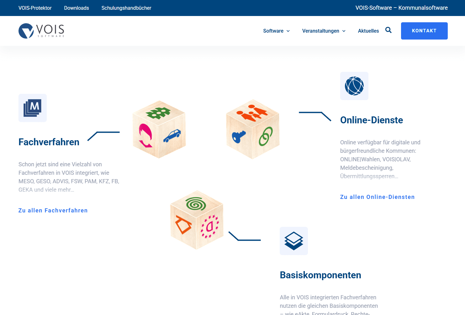 Vois - Website-Ansicht 1 mit kommunaler Infrastruktur