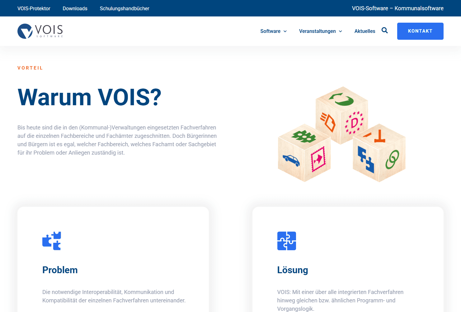 Vois - Website-Ansicht 2 mit Three.js Erlebnis