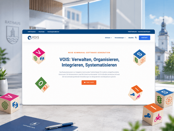 Vois portfolio preview of the website with system visualization
