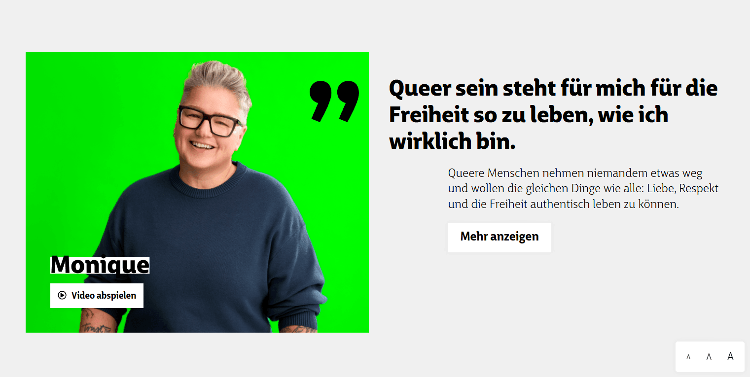 Was ist queer - Website-Ansicht 1 mit Begriffserklärung