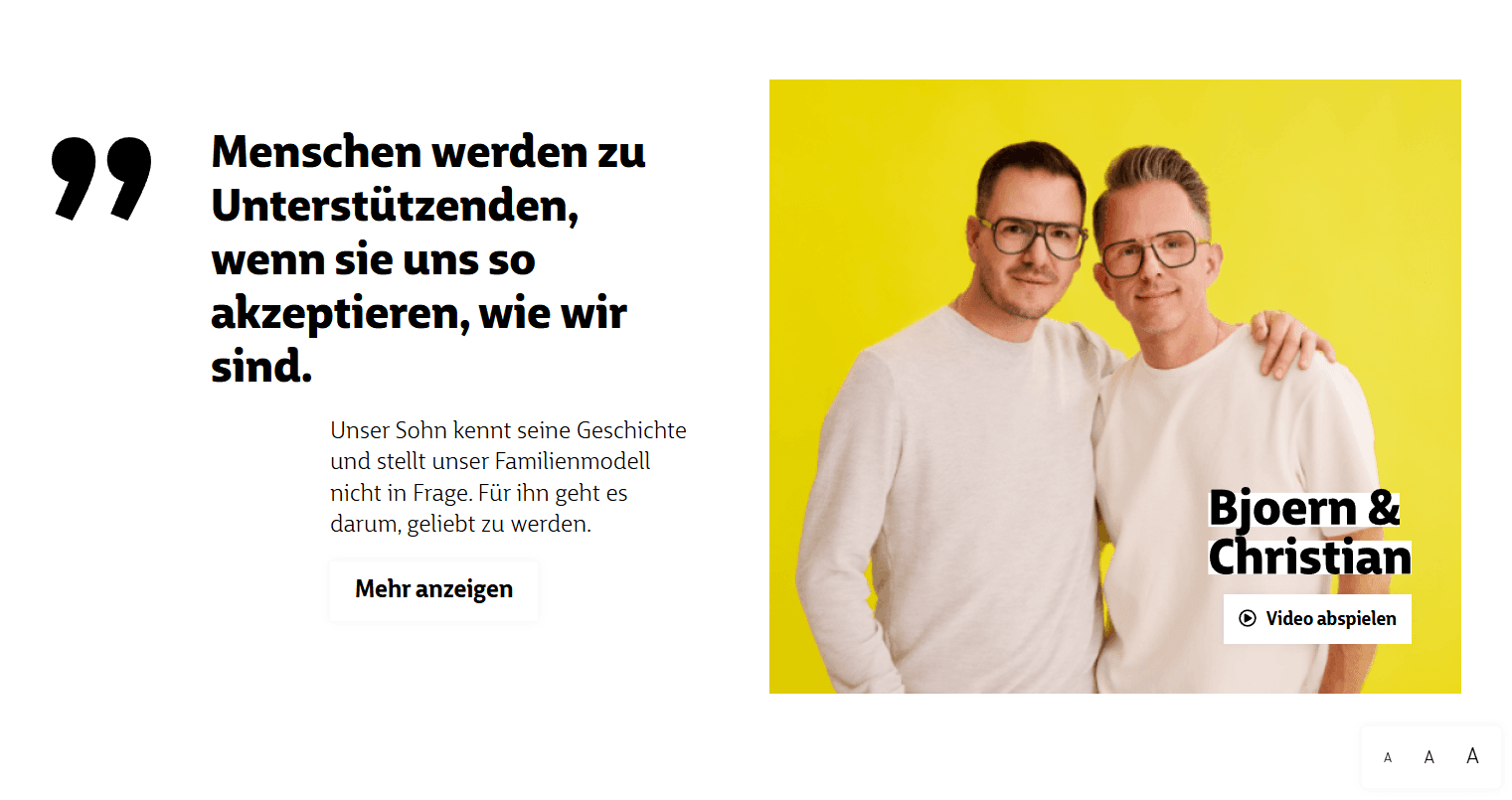 Was ist queer - Website-Ansicht 2 mit Content-Führung