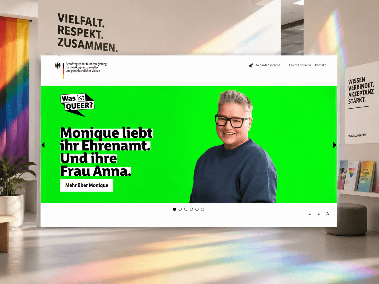 Was ist queer - Startseite der Informationsseite