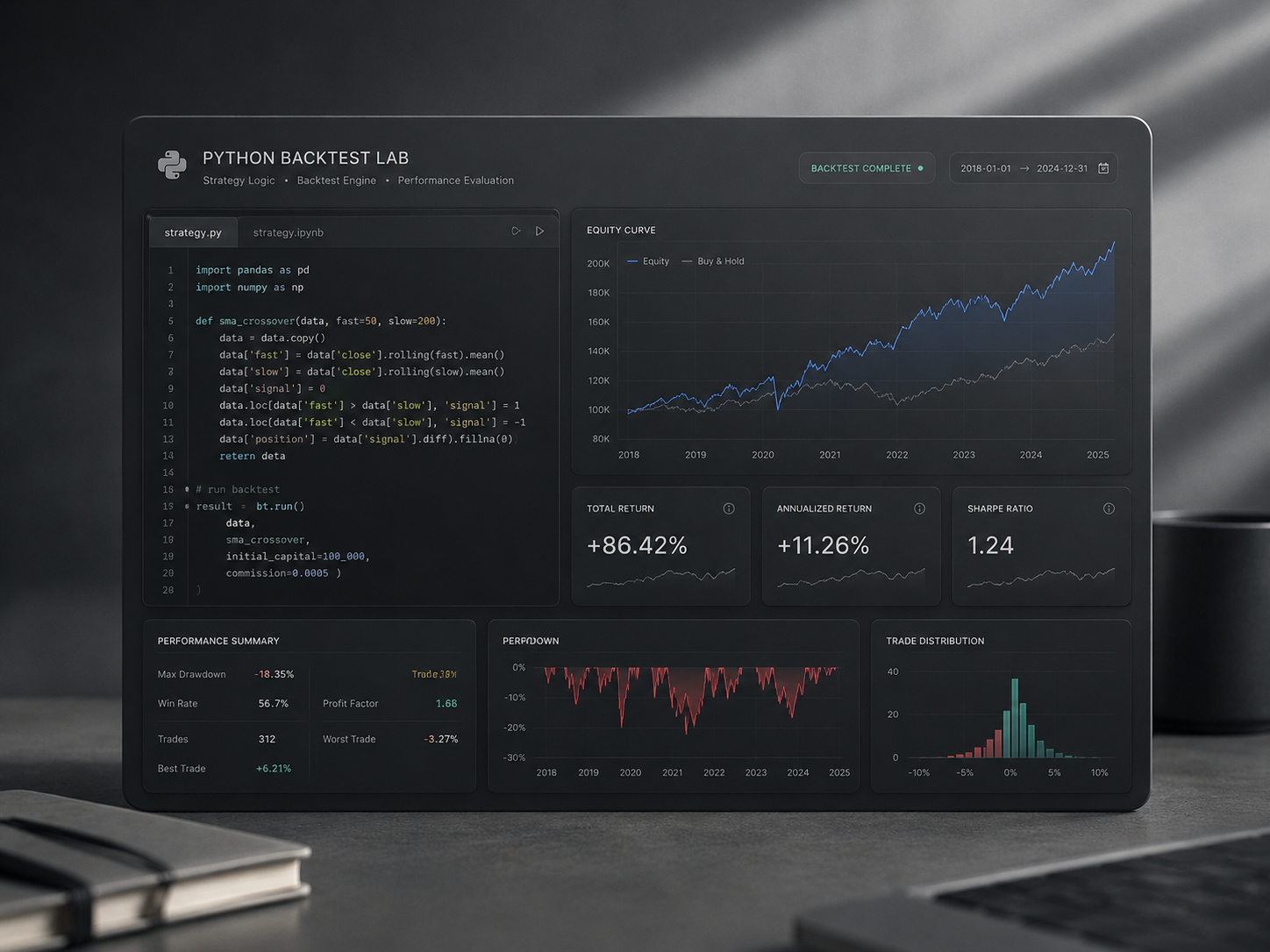 Data Science Backtesting Backtesting Software | TradingView, Python & C# | BxW