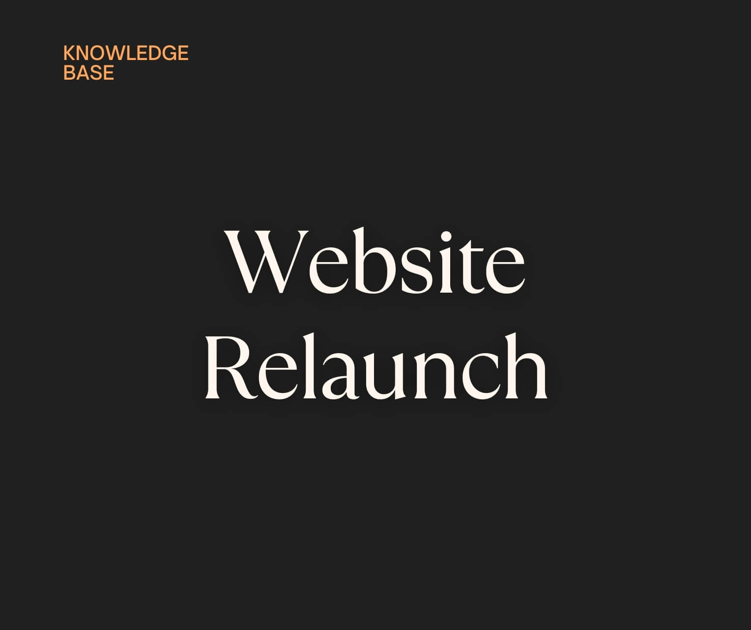 Website Relaunch